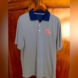 Ole Miss Men’s polo- Navy/white stripe- Large